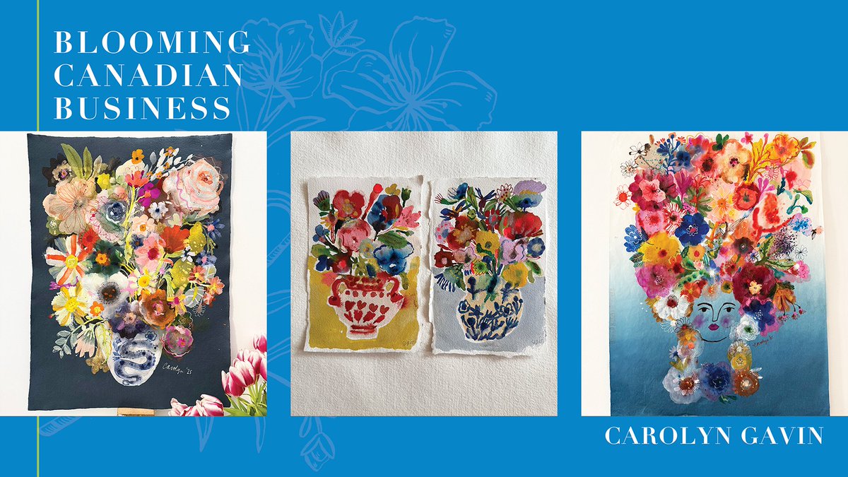 Carolyn Gavin has been inspired by paint &amp; paper from a young age. Now she is an Illustrator, designer, &amp; teacher. Read about her artistic journey in Bloom Across Canada.✨buff.ly/hSd0A4N
