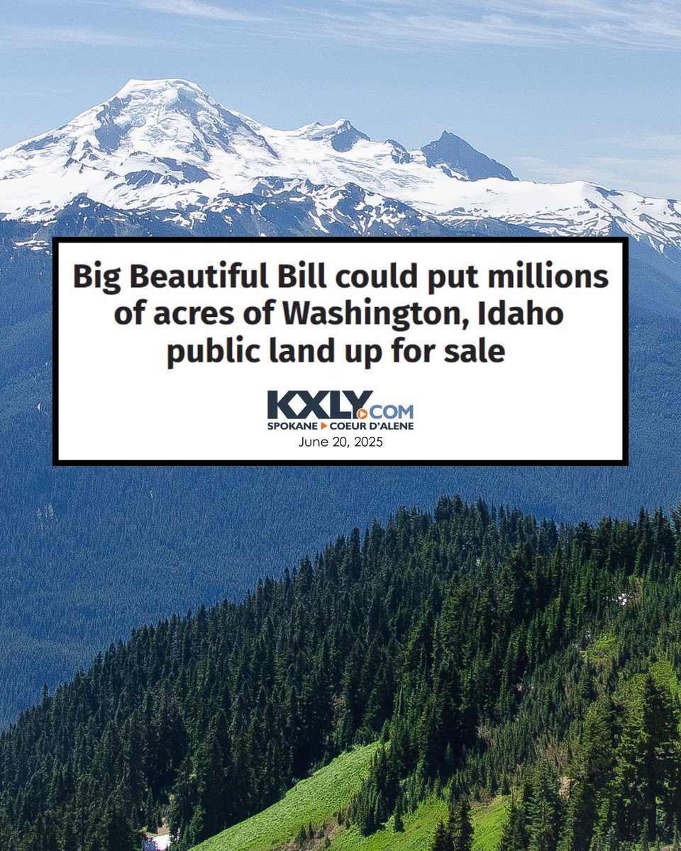 Washingtonians should know Donald Trump’s ‘Big, Beautiful Bill’ now includes selling off our public lands — including national forests — to pay for tax cuts for billionaires.

Tens of thousands of acres are at risk in Washington. My team and I are exploring our options if this