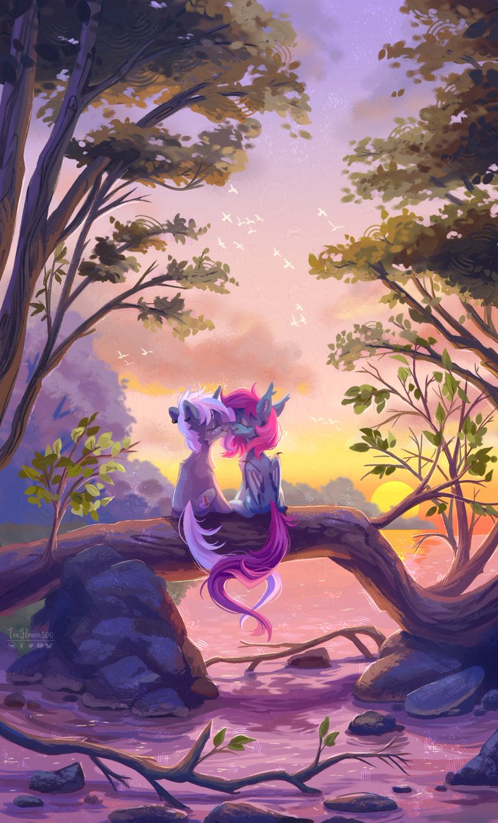 teaflower300's tweet image. With each work I think longer and longer about the overall palette, there is some rethinking of how to fit the characters into the background in my mind. I dream of colors and composition speaking for me plssssss
SPEEDPAINT: youtu.be/paEoLj_uDiY