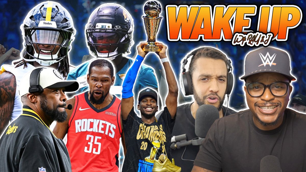 🏀 OKC wins Game 7
🔥 KD to Houston!?
🏈 Travis Hunter, better WR or DB?
👀 Rookie RB rankings for 2025! 
📉 Haliburton injury → Achilles risk?

All that &amp; more on today's episode of Wake Up with <a href="/RayGQue/">Ray G</a> &amp; I 👇
📺 youtube.com/live/7y5H_Mi_i…
