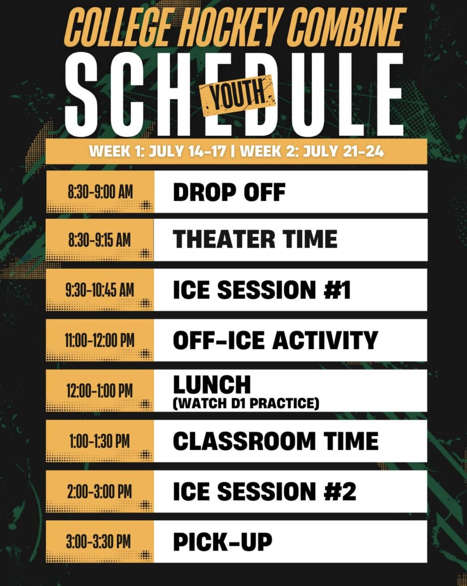 CHCatUVM's tweet image. We're excited for our July Youth Camps! Spend your days in a fun environment with the coaches and players of UVM's D1 Men's Team, at historic Gutterson Fieldhouse. Open to boys & girls, ages 7-14.
Learn more and sign up at: CHCombine.com ๐ข๐ก