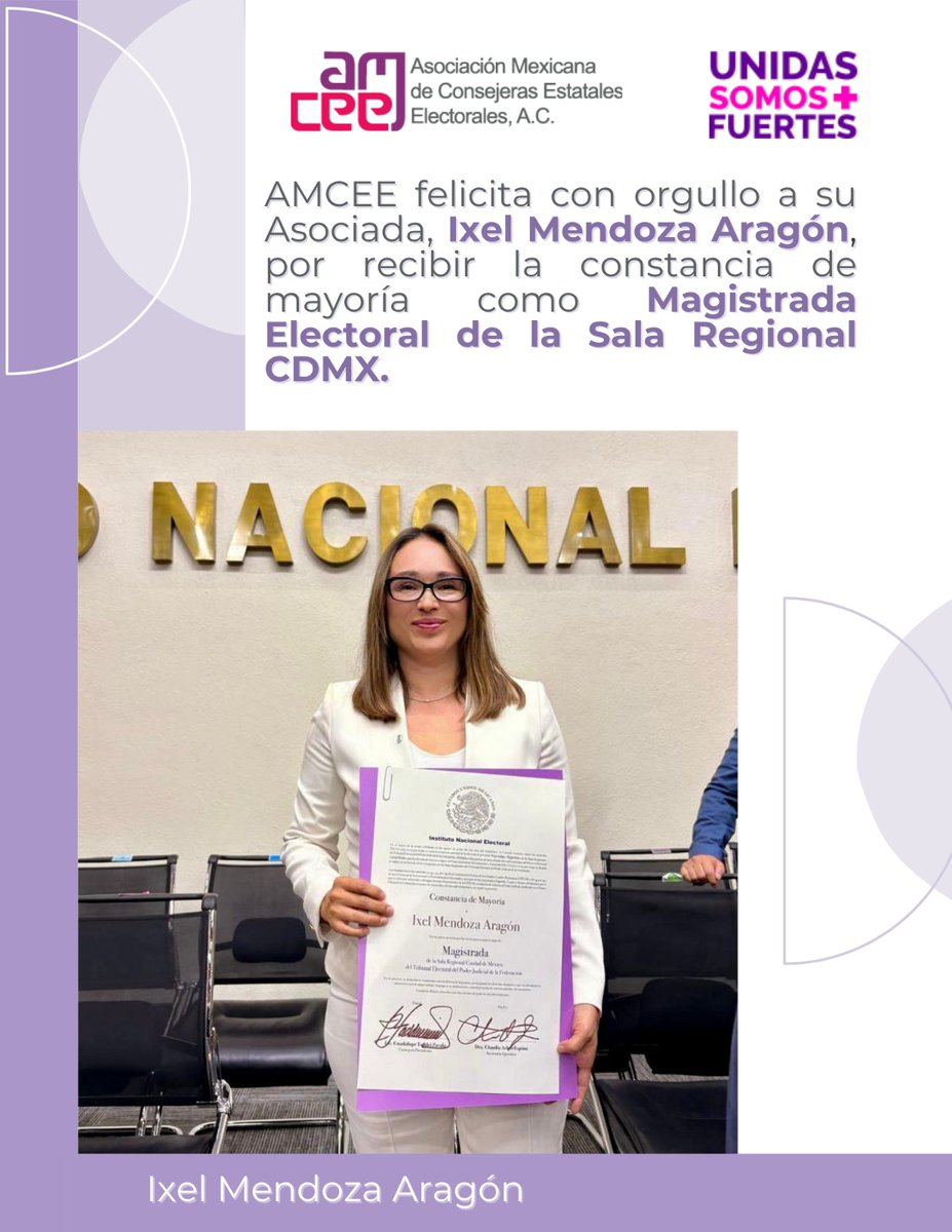 Nuestro reconocimiento a su trayectoria y les deseamos el mayor de los éxitos✨️.

¡Enhorabuena!🎊

#OrgulloAmcee