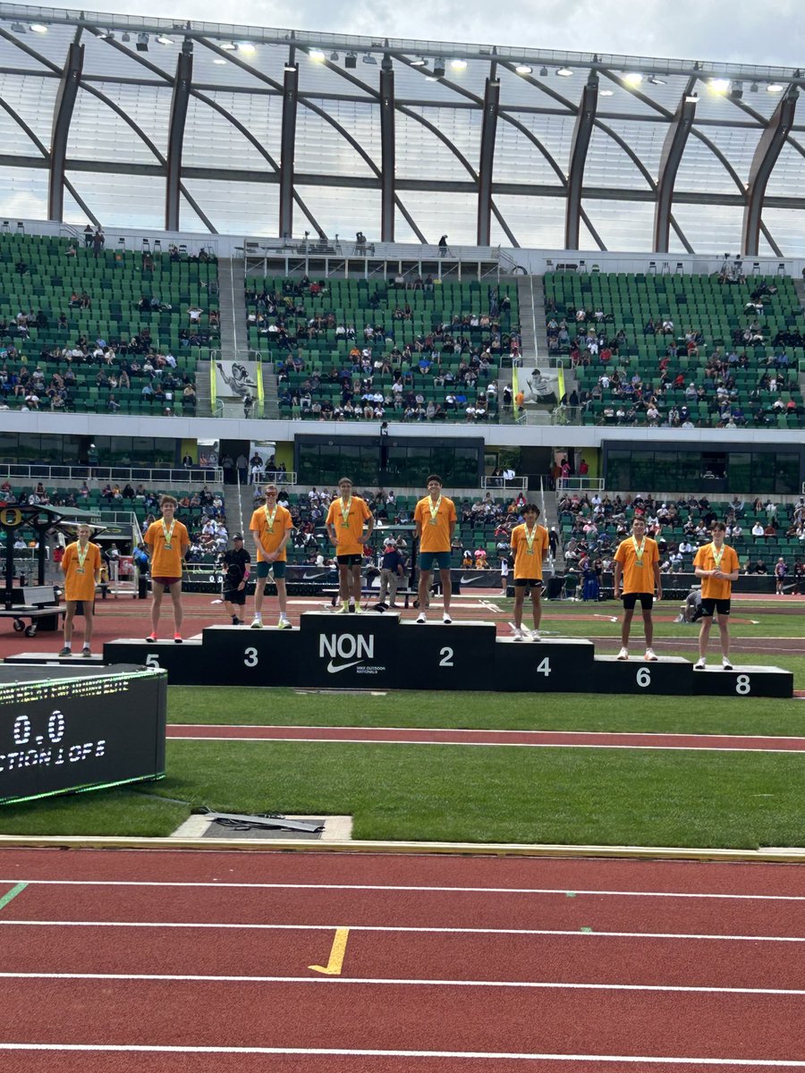 Fremonttrack's tweet image. Congrats Juan on capping your high school career with an All American finish in the mile and a nice preview of your future home!