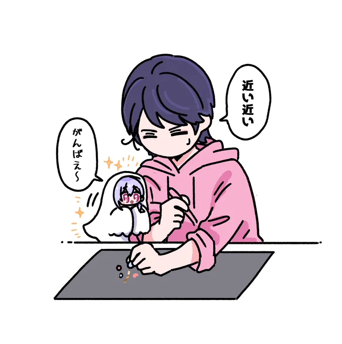 #月兎ぴくちゃー
作業配信、出来上がっていく過程が見れてすごく楽しい。
ご本人の手が映りながらおチビも映るというのも可愛い仕様🪦 