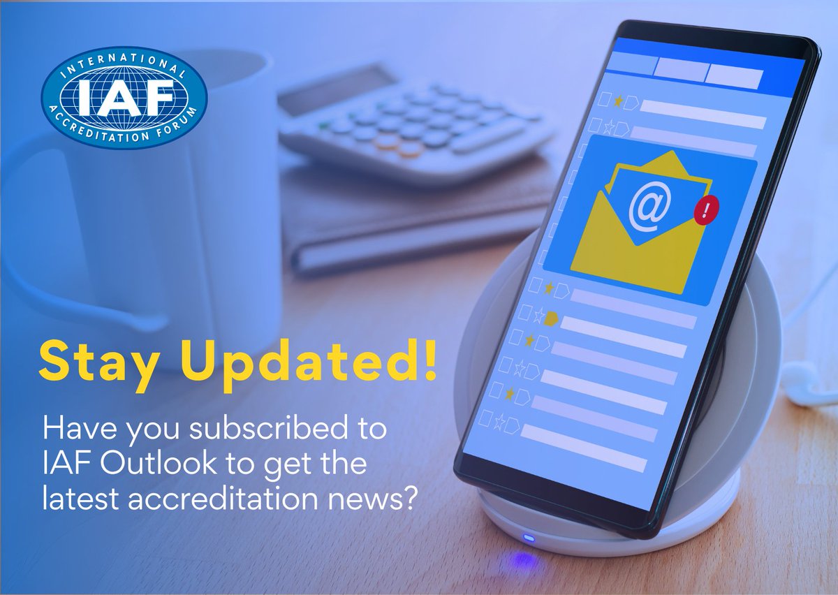 Subscribe to the IAF Outlook and stay updated on the latest news in the fields of conformity assessment and accreditation from IAF members, regions and stakeholders.
📩 Subscribe now at the link below.
🔗iaf.nu/en/newsletter/
#IAF #Newsletter #Accreditation