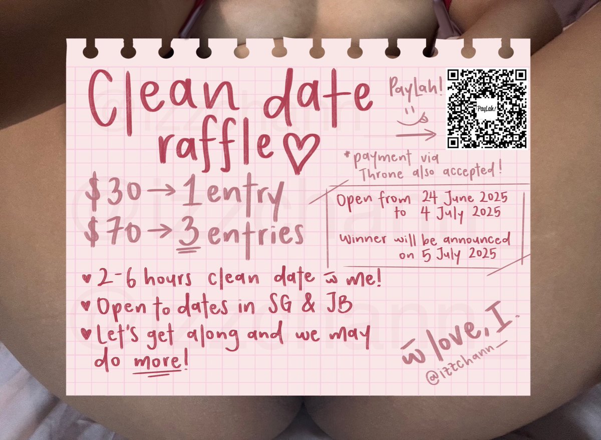izzchann_'s tweet photo. 2.7k followers special ‼️
Clean Date Raffle : How to enter? 
- repost this picture 📸
- DM how many entries you’d like to make ✨
- make payment and leave the rest to me ❤️⛓️

Those who have 6 or more entries will all receive a 1 month free subscription to my Fansly 💦 https://t.co/kbrGSYP6OV