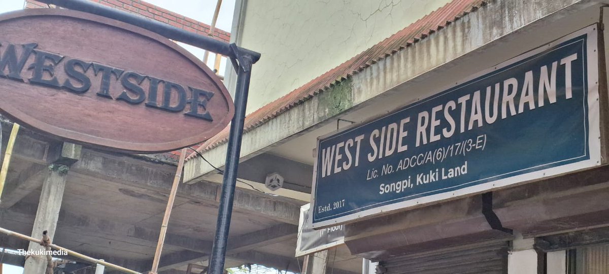 diana_warep's tweet photo. Somewhere in Tuibuong, Churachandpur stands "West Side Restaurant"
Lic No: ADCC/A(6)/17/(3-E)
Estd: 2017.

Yet in the signboard (photo attached), it  claims to be located in "Songpi, Kukiland."

Who issued the license for this restaurant?

Who authorised the use of the name "Kukiland" in Churachandpur, Manipur? 

This clearly violates the Manipur Names of Places Act, 2024, which prohibits unauthorised naming of places. Therefore @manipur_police and @Ccpur_Police are requested to:
• Investigate the issuance of this license.
• Identify and hold accountable those who legitimised the usage of "Kukiland"
• Take strict legal action under the relevant provisions of the Act .
@RajBhavManipur @NBirenSingh @MaharajaManipur @govt_of_manipur 
@mygovindia @PIBImphal