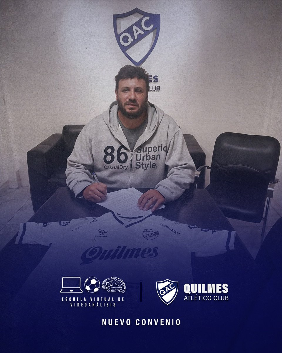 Se suma a la estructura de la secretaria técnica la Escuela Virtual de Videoanalisis 📹⚽

 ▪️Firmamos un convenio para seguir desarrollando 
puentes entre la formación y el fútbol profesional.

▪️El propósito de la alianza entre el Quilmes Atlético Club y la Escuela Virtual de