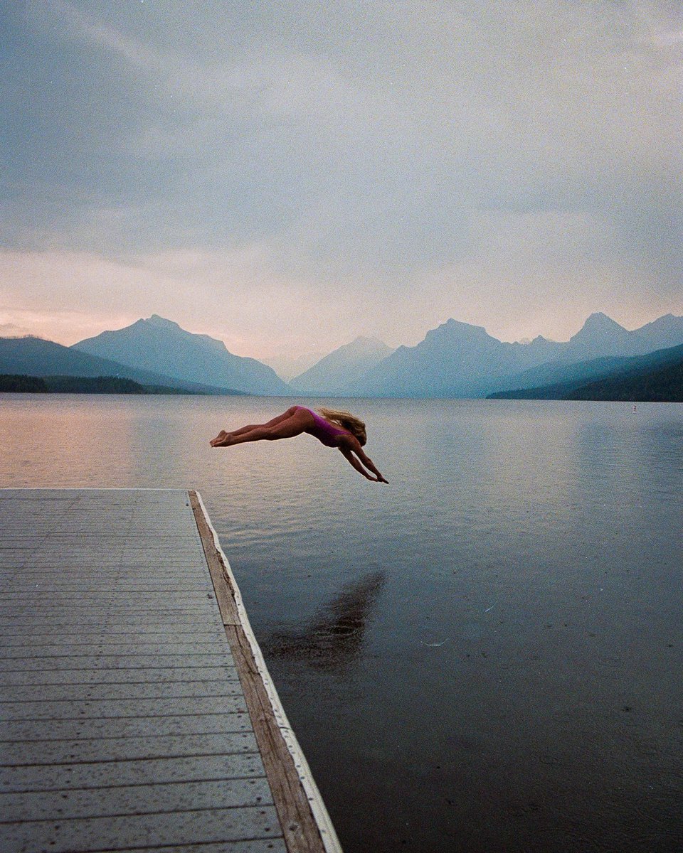 Blue hour in the Mountains on film