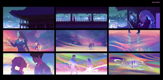 My concept exploration for the romantic duet in KPop Demon Hunters! #KPOPDEMONHUNTERS 