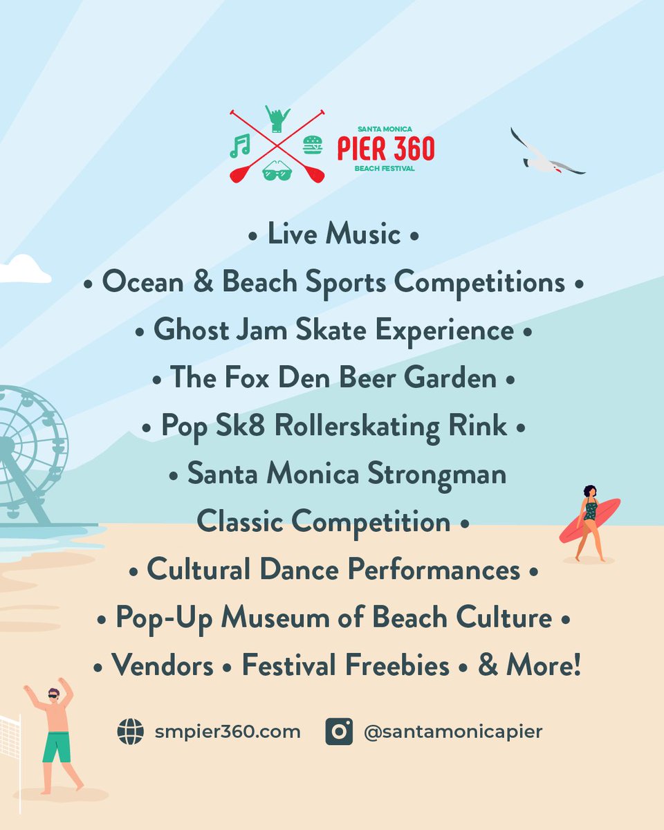 Big Blue Bus | A City of Santa Monica Service (@smbigbluebus) on Twitter photo 🎉 Kick off summer with #BigBlueBus at the <a href="/SantaMonicaPier/">Santa Monica Pier</a>! 🌊☀️
We’re proud to be part of this ultimate Santa Monica Classic/Santa Monica Pier 360 Beach Festival June 28-29. The FREE, ALL-Ages festival will feature ocean/beach sports, live music, tasty bites, games, freebies, 🎉 Kick off summer with #BigBlueBus at the <a href="/SantaMonicaPier/">Santa Monica Pier</a>! 🌊☀️
We’re proud to be part of this ultimate Santa Monica Classic/Santa Monica Pier 360 Beach Festival June 28-29. The FREE, ALL-Ages festival will feature ocean/beach sports, live music, tasty bites, games, freebies,