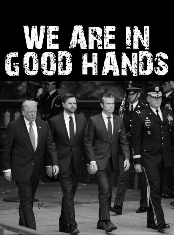 GOOD HANDS 😎🇺🇸🦅🪖❤️🤍💙✝️🙏🏻 #MAGA #POTUS #MAHA