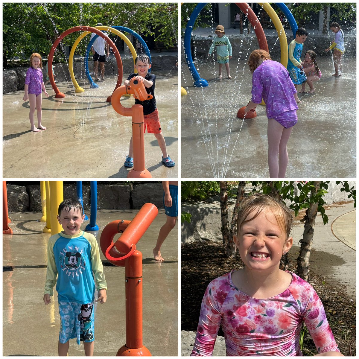 stluke130's tweet image. The perfect morning for a splash pad!!! Our Sk/Gr 1 class knows how to keep cool on a hot day!! #PVNCBeingcommunity #PVNCBeingwell #hotday