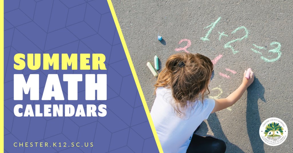 GFHSRedDevils's tweet image. Keep your child’s math skills sharp this summer! Try our Summer Math Calendar—quick, fun activities each day to boost confidence and retain skills. Learn more here: chester.k12.sc.us/article/2281403