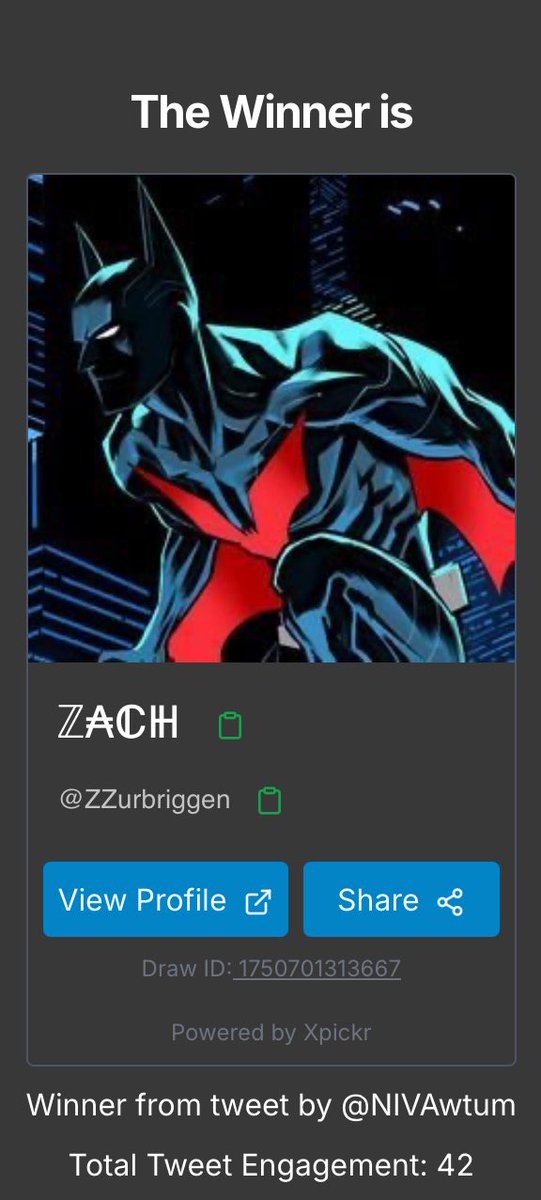 AwtumfromUtah's tweet photo. THE GAW HAS ENDED!!!

Congrats to the 3 Winners!!🥳🥳

🥇@EllieB1324 
3 GAWs In One Week Is Insane!
Draw ID:1750701250223

🥈@Vegetixy 
Congrats! I Hope I Made Your Day!
Draw ID: 1750701271121

🥉@ZZurbriggen 
Thanks For Supporting Me!
Draw ID:1750701313667

Vouch #AwtumIsLegit https://t.co/38eoulZfQf