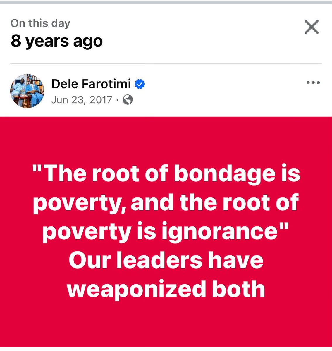 Ps. 

Nigeria has never been led, not having ever been blessed to be ruled by anyone possessed of altruistic vision. It has instead been ruined by myopic little men, who have been consumed by their venal desires..