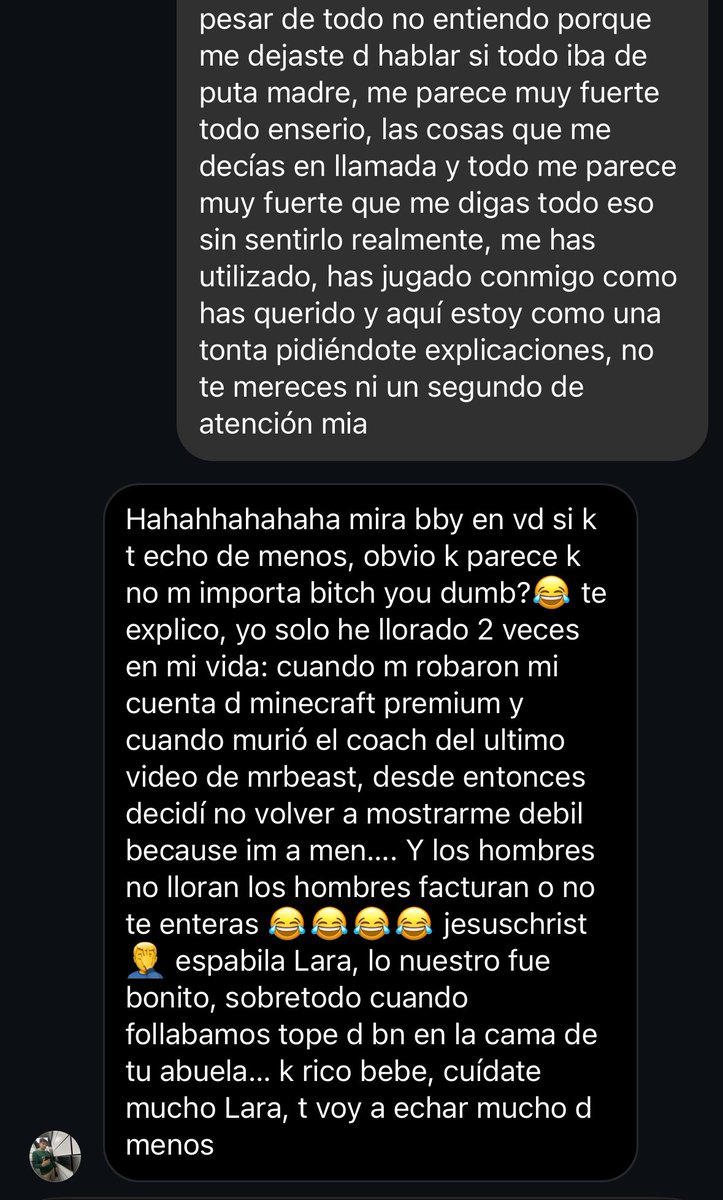 Mi imperio romano fue salir con este imbecil casi 3 años