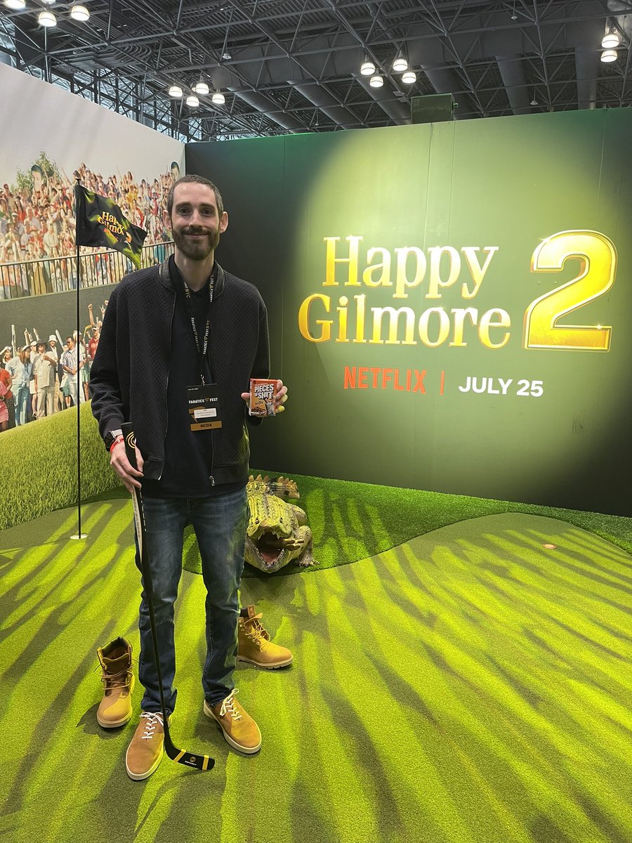 HammerCardTalk's tweet photo. “Think of a place that’s really perfect. Your own happy place. Go there and all your anger will disappear.” ⛳️ #netflix #fanaticsfest https://t.co/gAEfmgaiBo