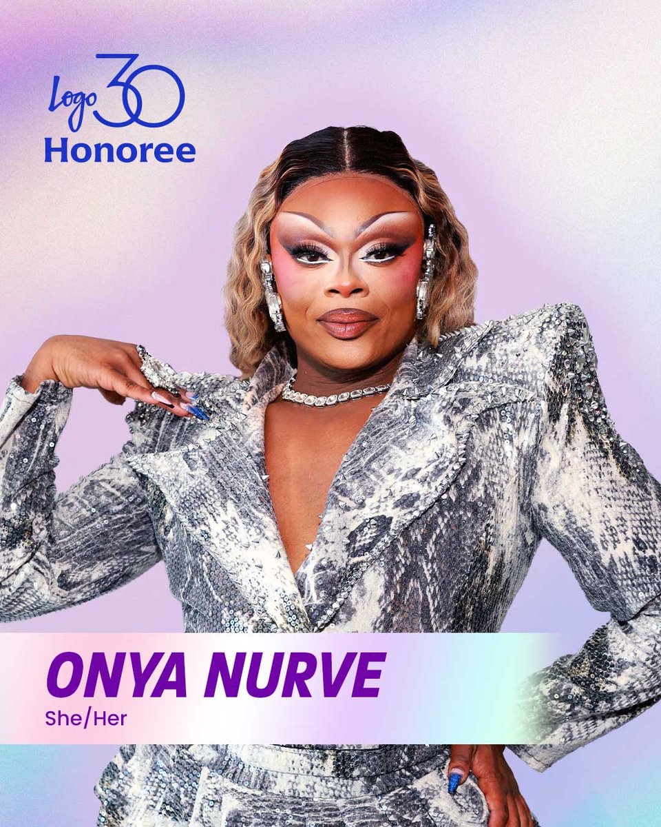 LogoTV's tweet image. Not only did she snatch the win in season 17 of #DragRace, @OnyaNurve also SNATCHED a place on my list of #Logo30 honorees ๐