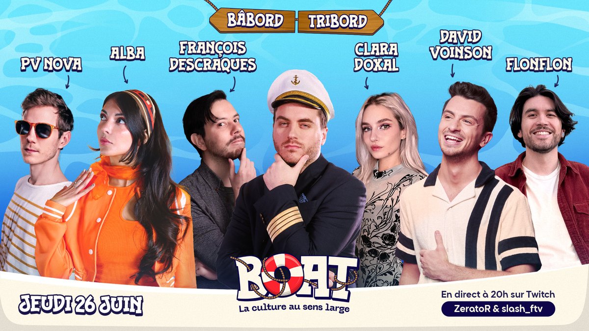 Ce jeudi, un nouvel équipage #BOAT vous attend à bord ! 🛳️

📌 RDV le 26/06 à 20h sur Twitch