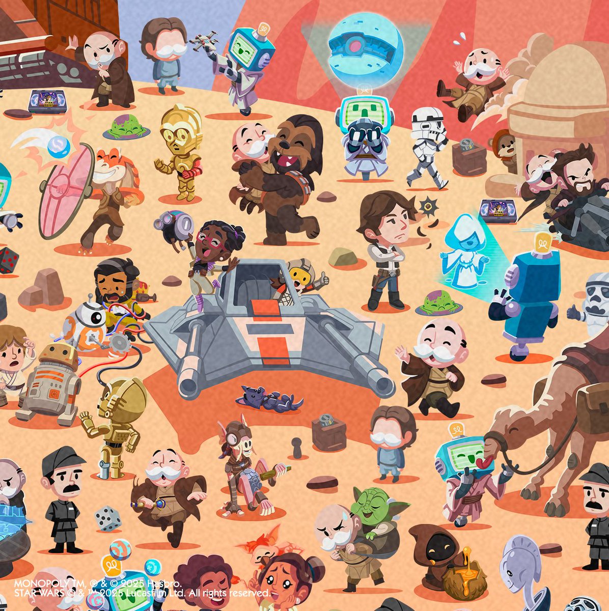 🔍 It's time! Your first Bounty Hunt begins now!
🧔‍♂️ Mr. M is carrying none other than Yoda on his back!
👁️ Can you spot him?
🛡️ Find him, and you'll be one step closer to unlocking the exclusive STAR WARS Shield.
🎯 Post your find in the comments! bit.ly/MONOPOLYGO