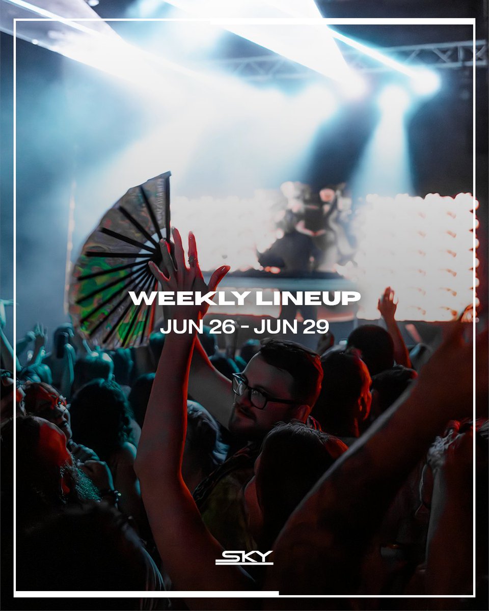 Don't think twice...
Weekend Plans are IN! ⤵️

THU: Andy Doors
FRI: <a href="/BONNIEXCLYDE/">BONNIE X CLYDE</a> (MAIN ROOM)
+ <a href="/OBAYASHI_off/">OBAŸASHI 🫠🪩</a> (ROOF)
SAT: <a href="/SickickMusic/">SickickMusic</a> (MAIN ROOM)
+ <a href="/BangarangTheDj/">hurracane bang 🌚</a> (ROOF)
SUN: <a href="/goodiesparty_/">Goodies</a> (MAIN ROOM)
+ <a href="/DJJoune/">♕ DJ Joune ♕ 🦅</a> (ROOF)

📲 SKYSLC.COM
VIP 🍾 (801) 913-9231