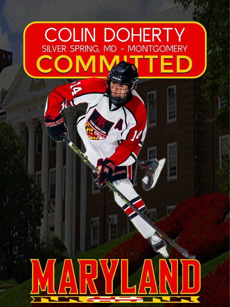 The Terps are adding another national champion to the roster this fall. Help us welcome @sjcicehockey and @team_maryland alum Colin Doherty to College Park!
