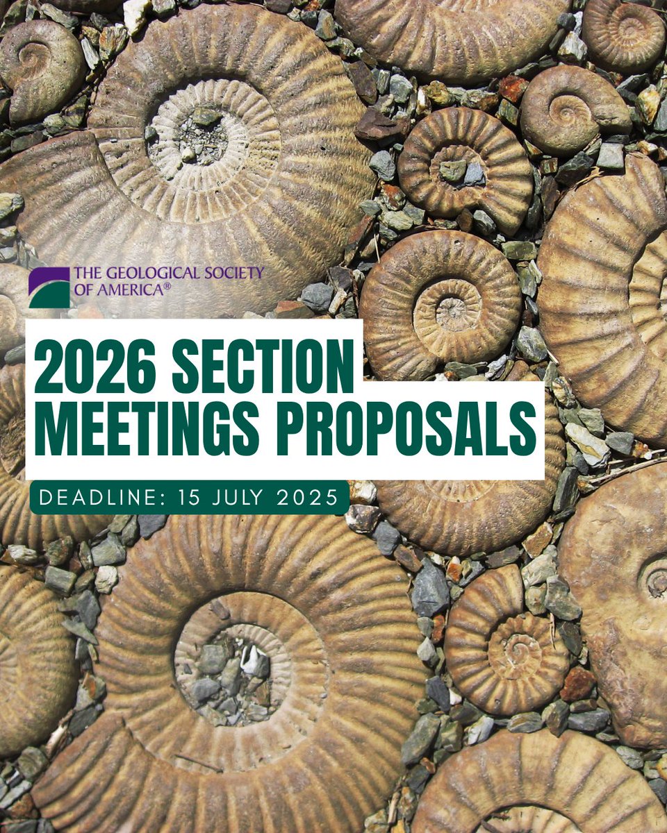 Don’t miss your chance to shape the 2026 Section Meetings!
Got an idea for a session, short course, or field trip? Submit it by 15 July 2025 and help lead the next big convo in geoscience.

🔗 Choose a 2026 Section Meeting to Submit a Session Proposal: geosociety.co/3Sok6og