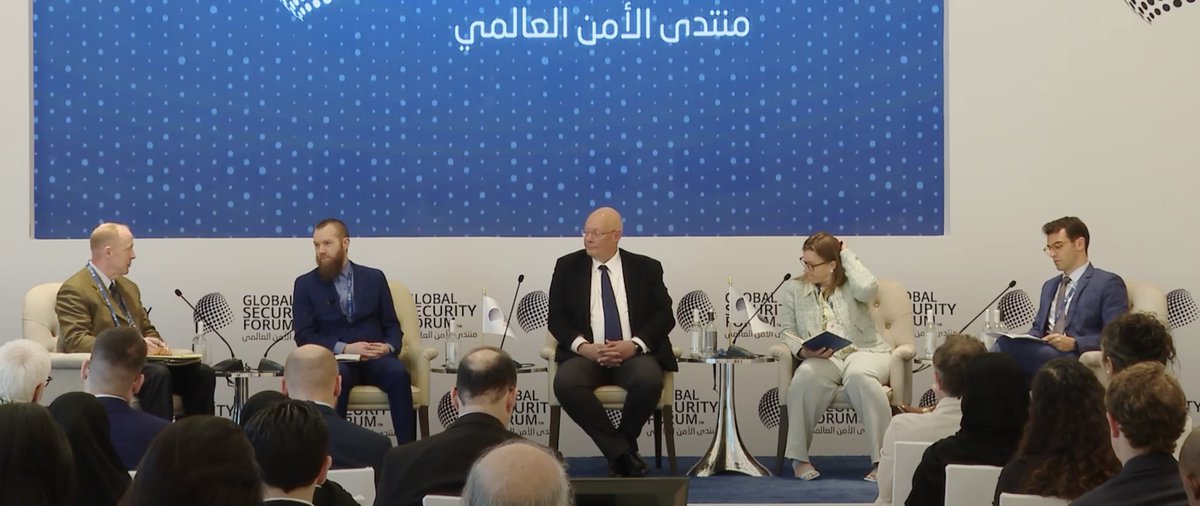 GSECForum's tweet image. 🎥 At #GSF2025 | SIDE EVENT: 'The Nexus of Technology, AI, and Warfare: Understanding Hybrid Threats'. Hosted by @HBKU (Hamad Bin Khalifa University).
Watch: ow.ly/KblB50Wb4xe