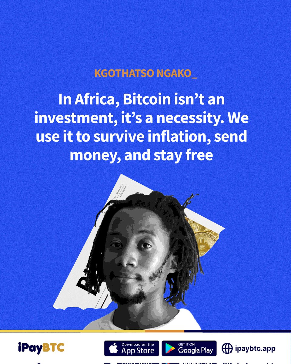 iPayBTC (@ipaybtcapp) on Twitter photo ๐๐ก๐ข๐ฌ ๐ข๐ฌ๐ง'๐ญ ๐ฃ๐ฎ๐ฌ๐ญ ๐ ๐ช๐ฎ๐จ๐ญ๐, ๐ข๐ญโ๐ฌ ๐จ๐ฎ๐ซ ๐๐๐ข๐ฅ๐ฒ ๐ซ๐๐๐ฅ๐ข๐ญ๐ฒ.
While some see Bitcoin as an asset to trade, here in Africa, itโs how we send money to family, beat insane inflation, and stay financially free despite borders, banks, and broken systems.
At ๐๐ก๐ข๐ฌ ๐ข๐ฌ๐ง'๐ญ ๐ฃ๐ฎ๐ฌ๐ญ ๐ ๐ช๐ฎ๐จ๐ญ๐, ๐ข๐ญโ๐ฌ ๐จ๐ฎ๐ซ ๐๐๐ข๐ฅ๐ฒ ๐ซ๐๐๐ฅ๐ข๐ญ๐ฒ.
While some see Bitcoin as an asset to trade, here in Africa, itโs how we send money to family, beat insane inflation, and stay financially free despite borders, banks, and broken systems.
At