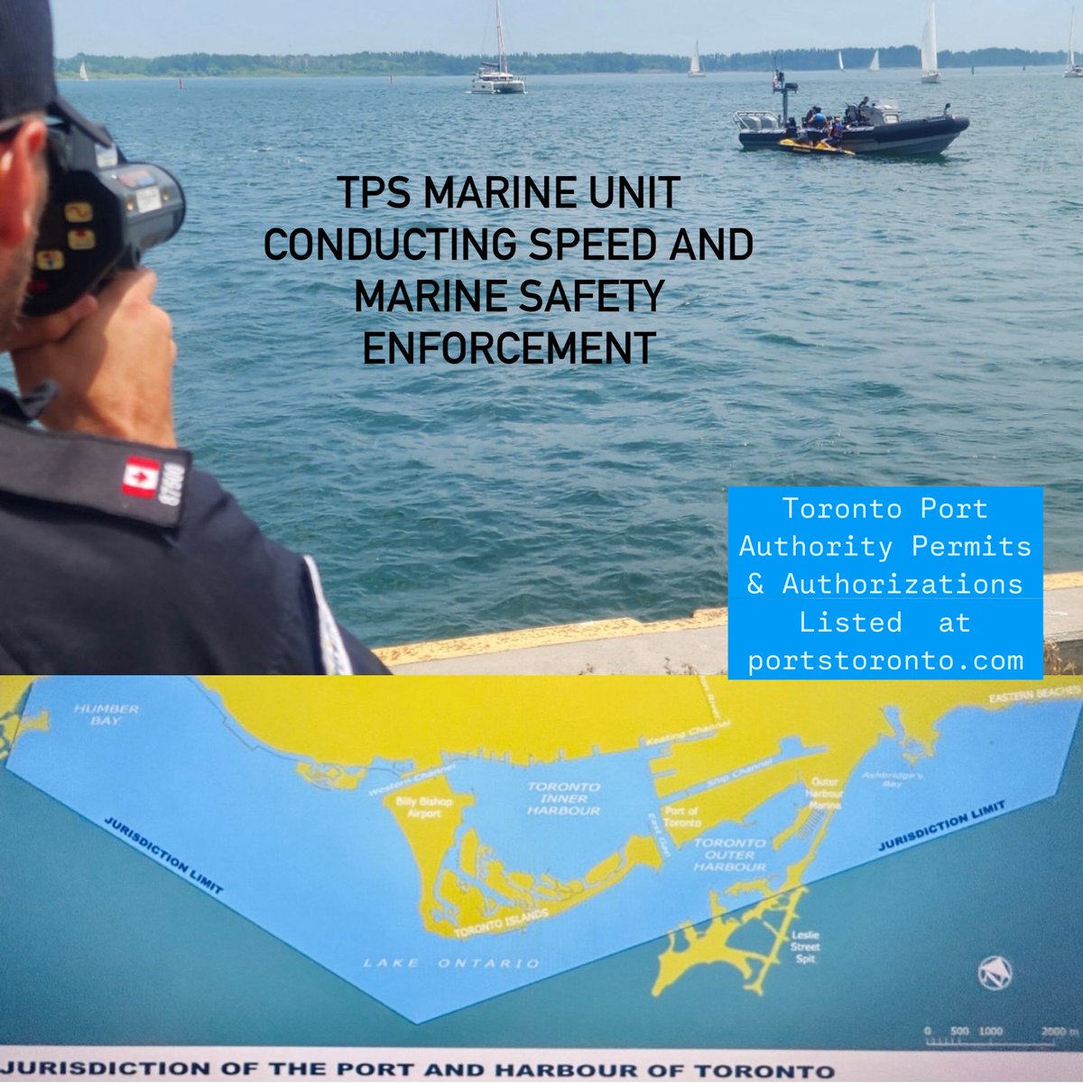 TPS Marine Unit (@tpsmarineunit) on Twitter photo The #TorontoPolice Marine Unit, with <a href="/PortsToronto/">PortsToronto</a>, stopped 28 vessels this weekend in a harbour enforcement blitz.
30+ charges laid for speeding & safety violations.
Know the rules-www.portstoronto.ca
• 10 km/h within 150m of shore
• 19 km/h max in harbour
• No wake zone The #TorontoPolice Marine Unit, with <a href="/PortsToronto/">PortsToronto</a>, stopped 28 vessels this weekend in a harbour enforcement blitz.
30+ charges laid for speeding & safety violations.
Know the rules-www.portstoronto.ca
• 10 km/h within 150m of shore
• 19 km/h max in harbour
• No wake zone