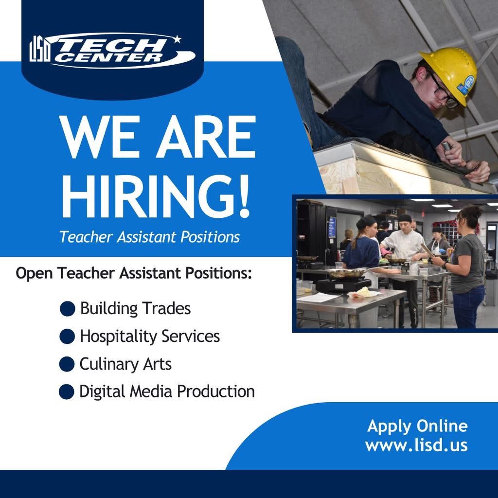 Consider joining the <a href="/LenaweeISD/">Lenawee ISD</a> <a href="/LISDTECHCenter/">LISD TECH Center</a> Team! Business is booming, we are near record enrollment. Families are seeing the potential of skilled trades!