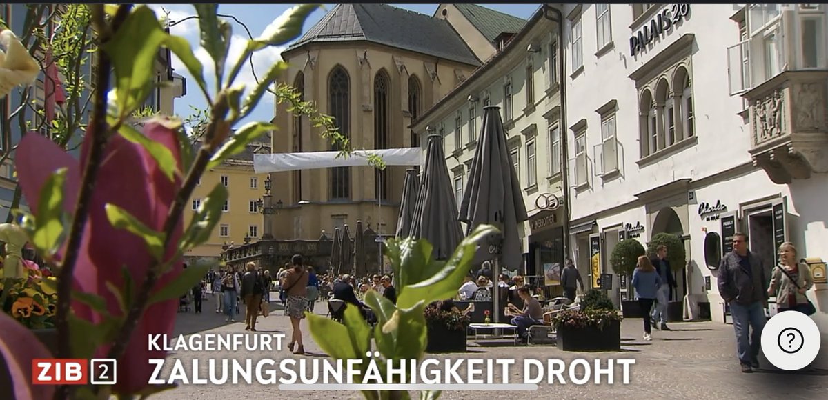 Lei lei — der ORF in Wien berichtet, dass Klagenfurt pleite ist und zeigt Villach, also wirklich, das sieht schon sehr nach „irgendwo da unten“ aus.