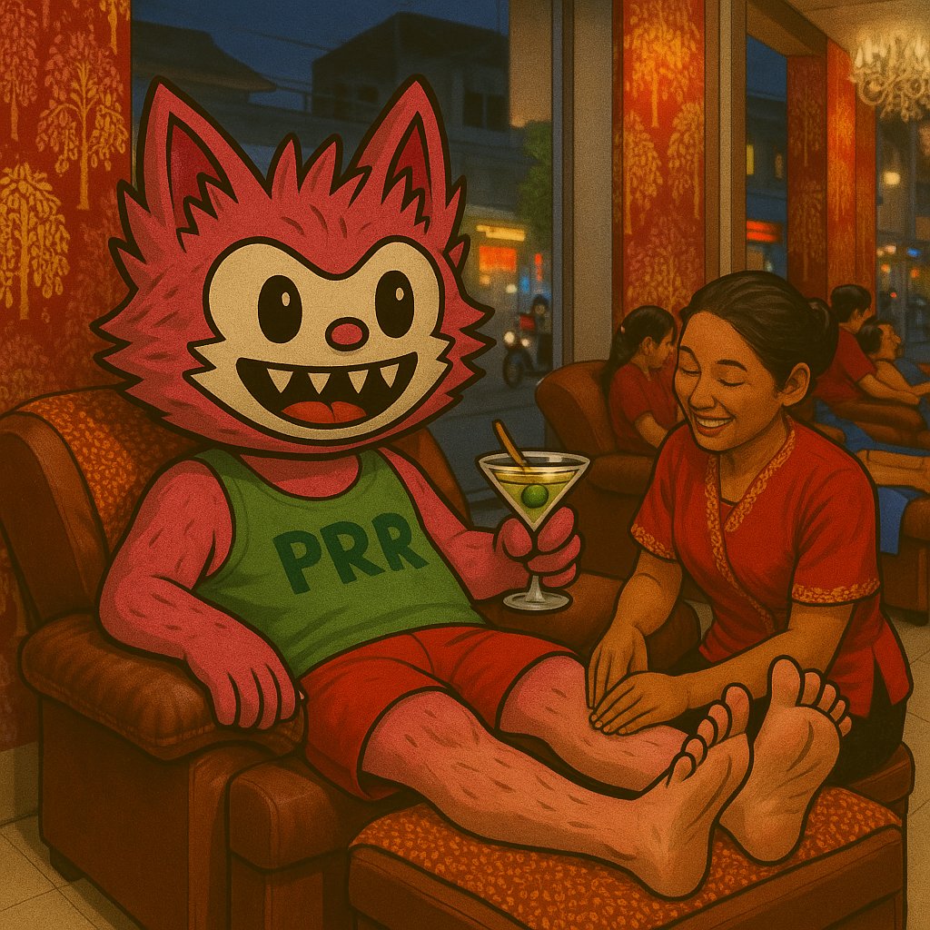 bnb_labubu's tweet photo. Rough day.
Feet? Absolutely wrecked.
But now it’s massage time — and life is good.
Labubu Inu only drinks Martinoo. 🍸
You a massage enjoyer too?
#LabubuInu #ML43 #CryptoSaga https://t.co/wycFdsOn7r