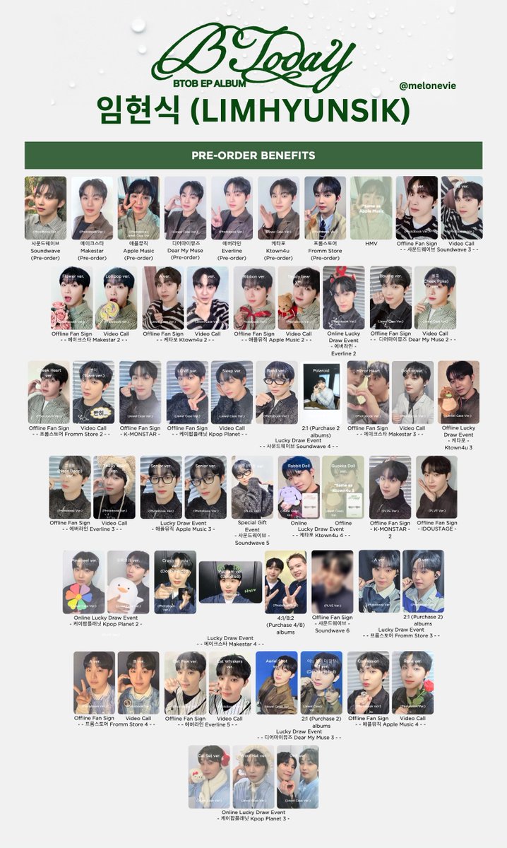 BTOB 'BTODAY' Photocard Template Hyunsik + K-MONSTAR 2 (FS), Fromm