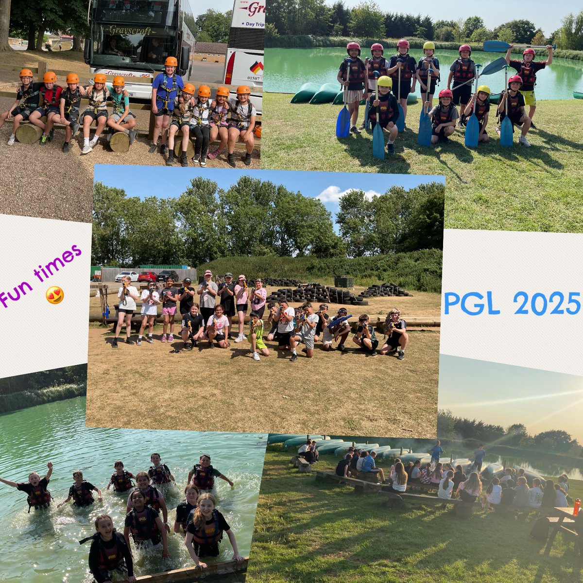 CloverfieldsSch's tweet photo. Taking Year 6 to @PGLTravel was brilliant. Gorgeous weather โ๏ธA variety of activities. A big thank you to Hannah, our group leader ๐ #Cloverfieldsexperience https://t.co/vzSWI95ESA