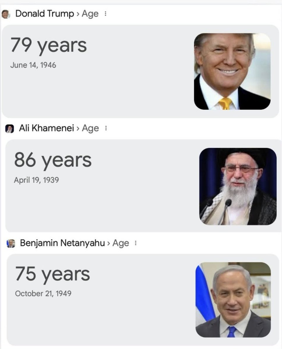 La tercera edad es inofensiva...
La tercera edad hoy!!!
#IranIsraelConflict