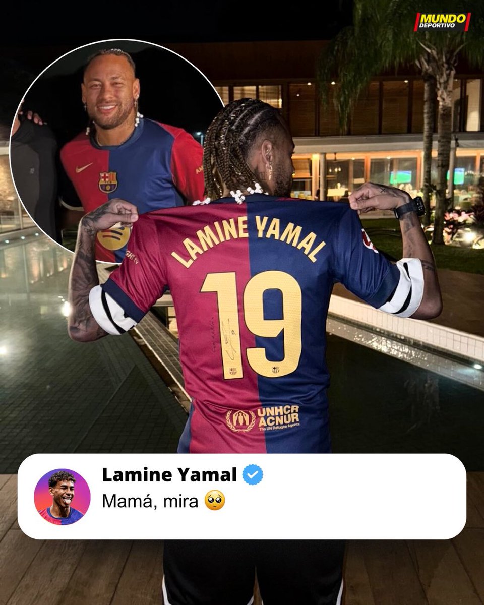 LA FOTO ….// habla 🗣️… el mensaje es SUBLIMINAL 🧠…➖NEYMAR ⭐️  le otorga el relevo a LAMINE YAMAL 👑  🟰 THE NEW SYMBOL OF “ NIKE “ ✍️… ➖… PD / 💰 ahora - NIKO más cerca del FCB …😉..