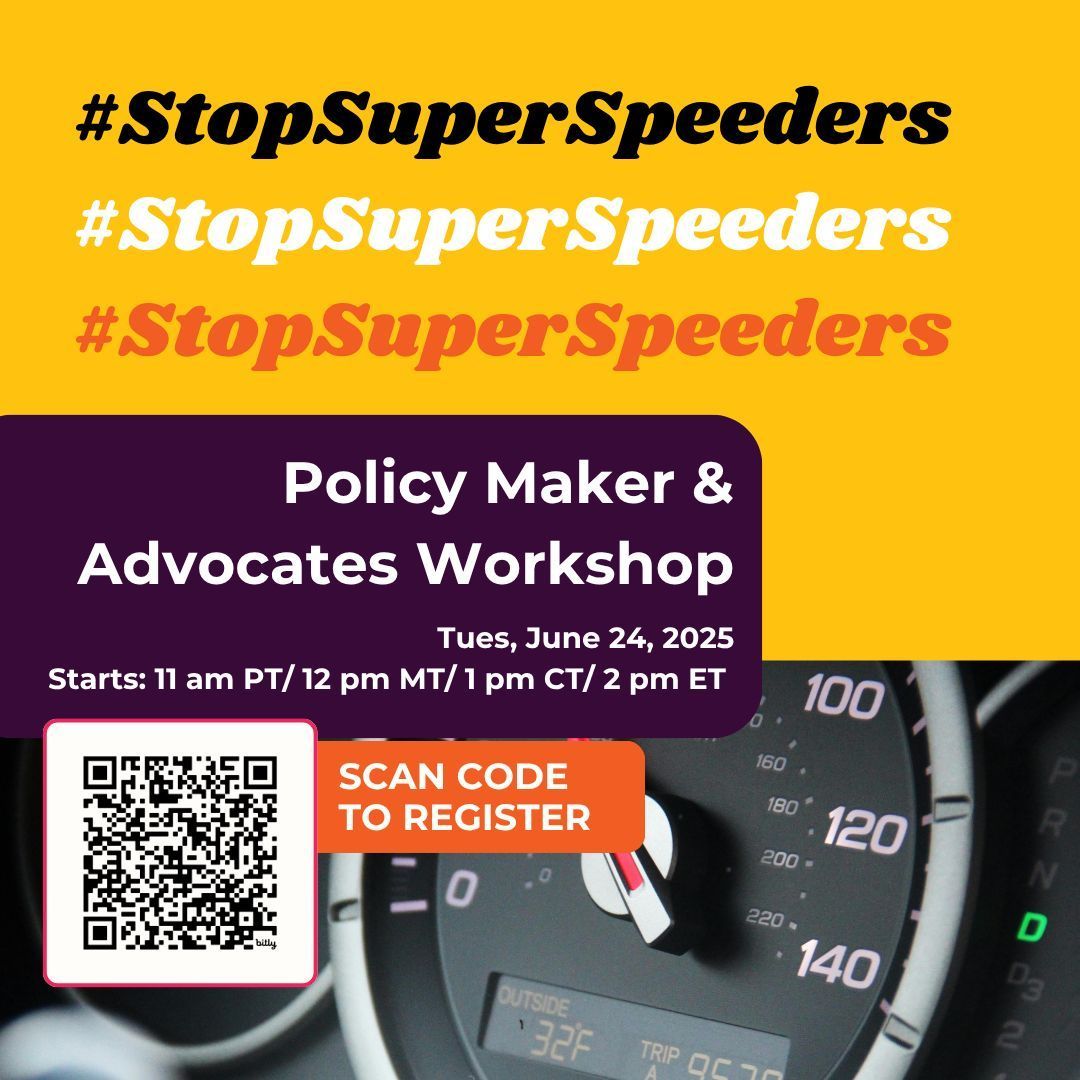 America Walks (@americawalks) on Twitter photo HAPPENING TOMORROW:
🚨 #StopSuperSpeeders: A National Organizing Workshop, organized by <a href="/Fam4SafeStreets/">Families for Safe Streets National</a>
📅 Tuesday, June 24 | 🕑 2–3:30PM ET
🔗 bit.ly/stop-super-spe…
💡 Learn how YOU can help build support for life-saving safe speed policy in your state! HAPPENING TOMORROW:
🚨 #StopSuperSpeeders: A National Organizing Workshop, organized by <a href="/Fam4SafeStreets/">Families for Safe Streets National</a>
📅 Tuesday, June 24 | 🕑 2–3:30PM ET
🔗 bit.ly/stop-super-spe…
💡 Learn how YOU can help build support for life-saving safe speed policy in your state!