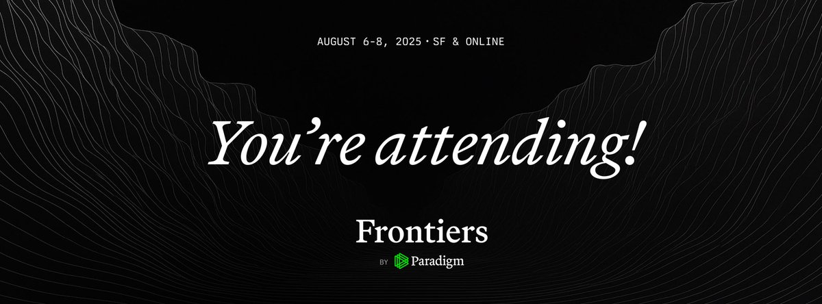 I’m going to Frontiers by <a href="/paradigm/">Paradigm</a> 2025! Hope to get approval for my talk on adapting the <a href="/SuccinctLabs/">Succinct</a> SP1 ZKVM for Solana programs 🖤