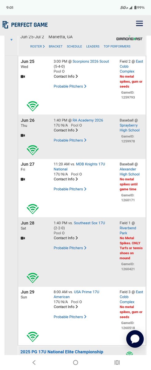 JD Hooks (@jd_hooks) on Twitter photo Upcoming Schedule for WWBA 17u, excited to hit the field with the TN Nationals! <a href="/PG_Georgia/">Perfect Game Georgia</a> <a href="/PerfectGameUSA/">Perfect Game USA</a> <a href="/PG_Scouting/">Perfect Game Scout</a> <a href="/TNNationalsBB/">NATS Baseball</a> Upcoming Schedule for WWBA 17u, excited to hit the field with the TN Nationals! <a href="/PG_Georgia/">Perfect Game Georgia</a> <a href="/PerfectGameUSA/">Perfect Game USA</a> <a href="/PG_Scouting/">Perfect Game Scout</a> <a href="/TNNationalsBB/">NATS Baseball</a>
