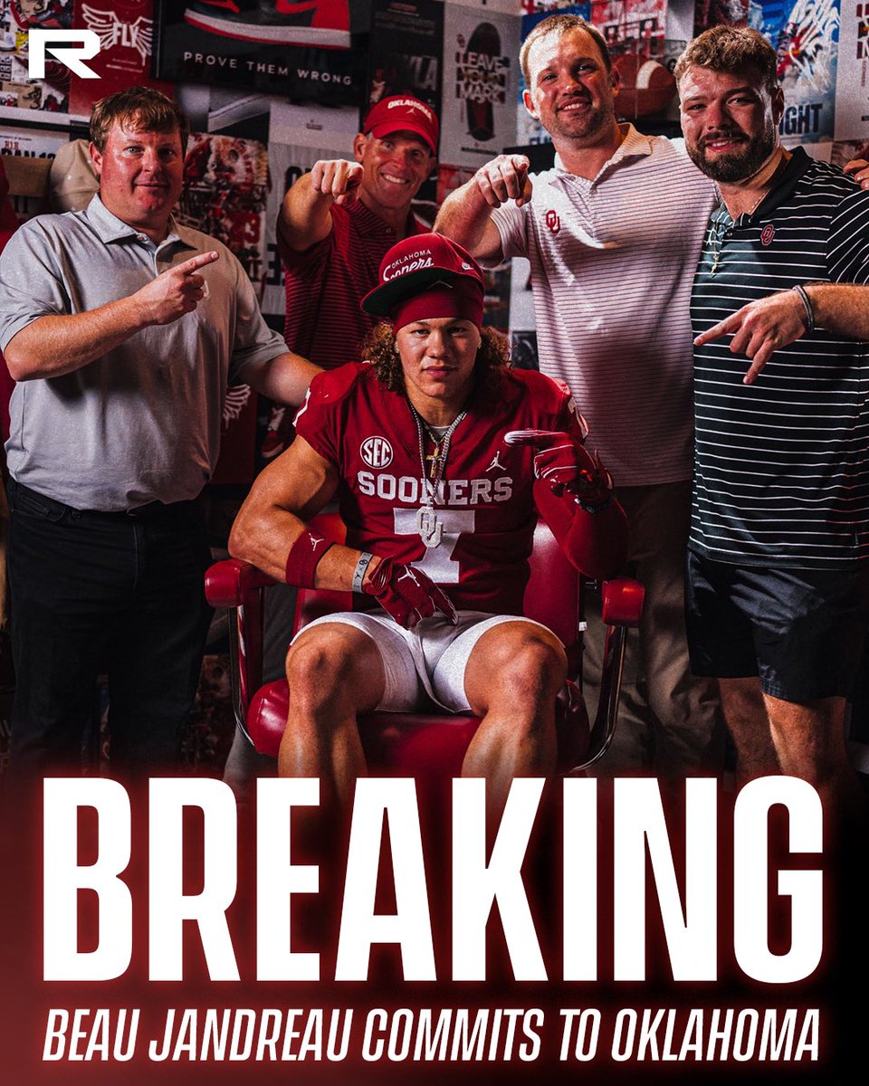 BOOM ‼️

Three-star LB Beau Jandreau has committed to the #Sooners! He’ll join his twin brother Niko in Norman!

➡️ n.rivals.com/content/athlet…