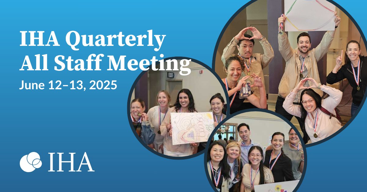 Our team gathered in Oakland this month for our quarterly All Staff Meeting. As a remote-first org, it was great to connect in person—celebrating wins, planning ahead, and strengthening team bonds with escape rooms and the IHA Olympics. We left energized and inspired! #WhyIHA