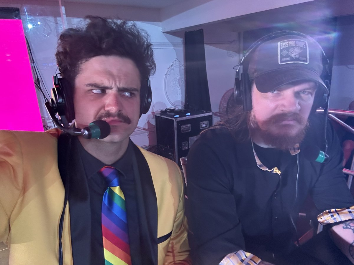 Murderer’s Row of commentary colleagues last night. Can’t wait for this one to drop on YouTube!