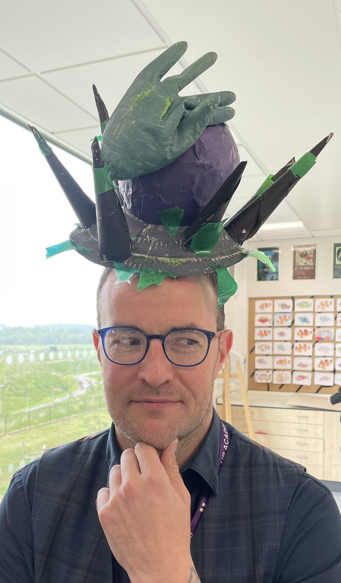 S2 have worked super hard on their space themed headpieces- We’ve had inspiration everywhere from suns &amp; moons, to aliens, to space flowers and beyond! The creativity and independence has been so impressive 👏

And a shoutout to Mr Kerr for so kindly rocking one of our designs.
