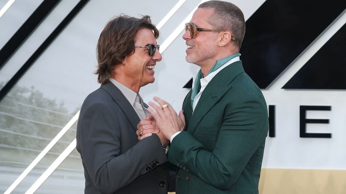 NEW
Tom Cruise and Brad Pitt at the #F1TheMovie Premiere 
#TomCruise 
#BradPitt
