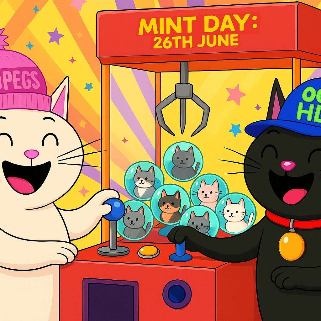 jpegs.cats (@jpegsdotcats) on Twitter photo A lot of you keep asking about the supply, the mint date, and when weโre finally dropping the collection... and the time has come to share all the minting details!
Mint Date: June 26th
Supply: 3333
Price: FREE
Chain: HyperEVM
Launchpad: <a href="/drip__trade/">Drip.Trade</a>
As you already know, collabs A lot of you keep asking about the supply, the mint date, and when weโre finally dropping the collection... and the time has come to share all the minting details!
Mint Date: June 26th
Supply: 3333
Price: FREE
Chain: HyperEVM
Launchpad: <a href="/drip__trade/">Drip.Trade</a>
As you already know, collabs