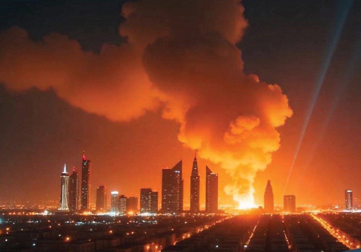 #هو_الله ☝️ له الحمد والشكر 
صور حصرية متداولة 
ل قاعدة العديد في قطر تشتعل 🔥