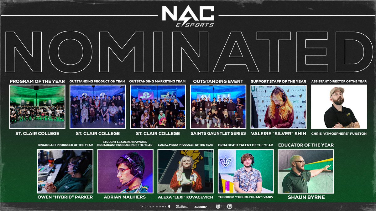 We're honored to have nominations in NACE for multiple categories recognizing our students and staff for their dedication this year!🌟