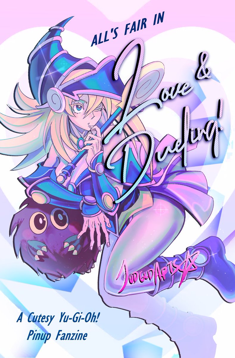 cover of a YGO pinup zine i made with some of my buddies :-)

i'll be selling them at table M5 at AX - there will only be 40 copies available!